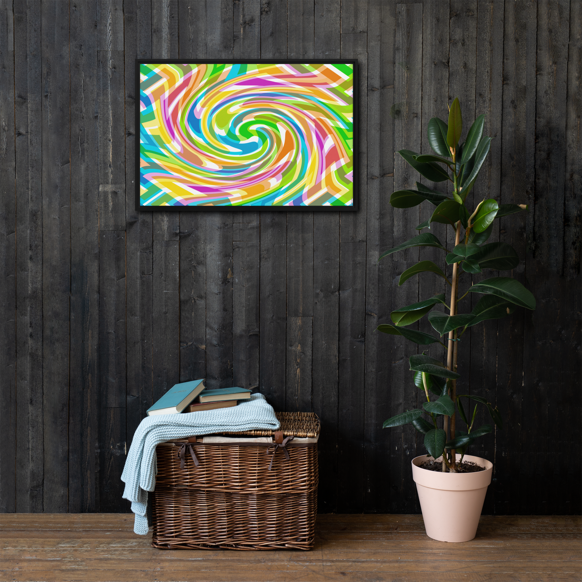 Chromatic Vertigo | Digital Painting | Framed Canvas | Paint & Pixel |  |   |  Paint & Pixel