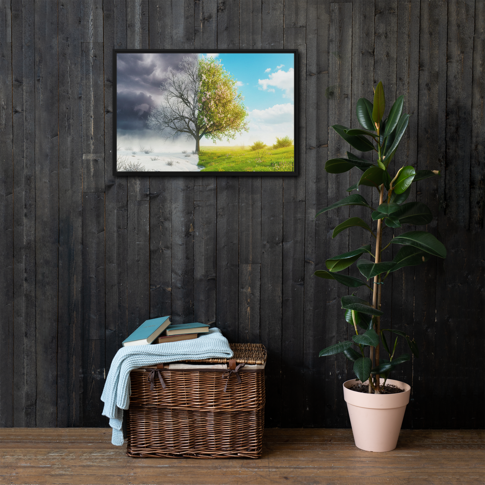 Dialogue of Seasons | Digital Painting | Framed Canvas | Paint & Pixel |  |   |  Paint & Pixel