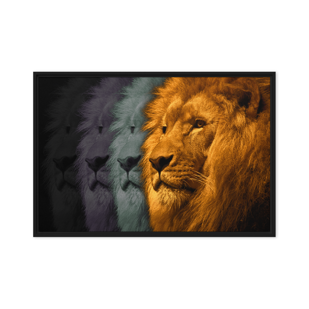 Lion's Shadows | Digital Painting | Framed Canvas | Paint & Pixel |  |   |  Paint & Pixel