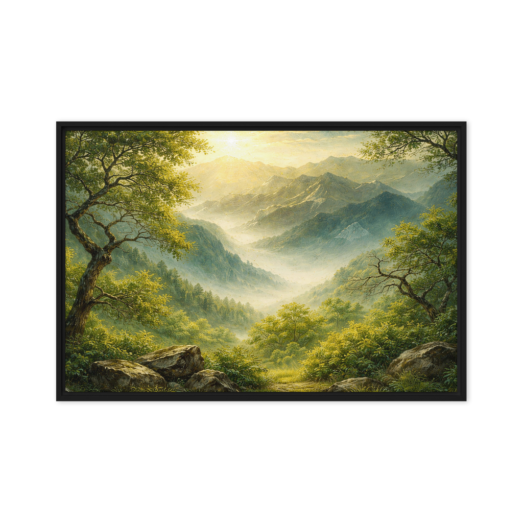Heavenly Valley | Digital Painting | Framed Canvas | Paint & Pixel |  |   |  Paint & Pixel