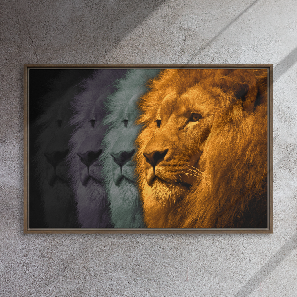 Lion's Shadows | Digital Painting | Framed Canvas | Paint & Pixel |  |   |  Paint & Pixel