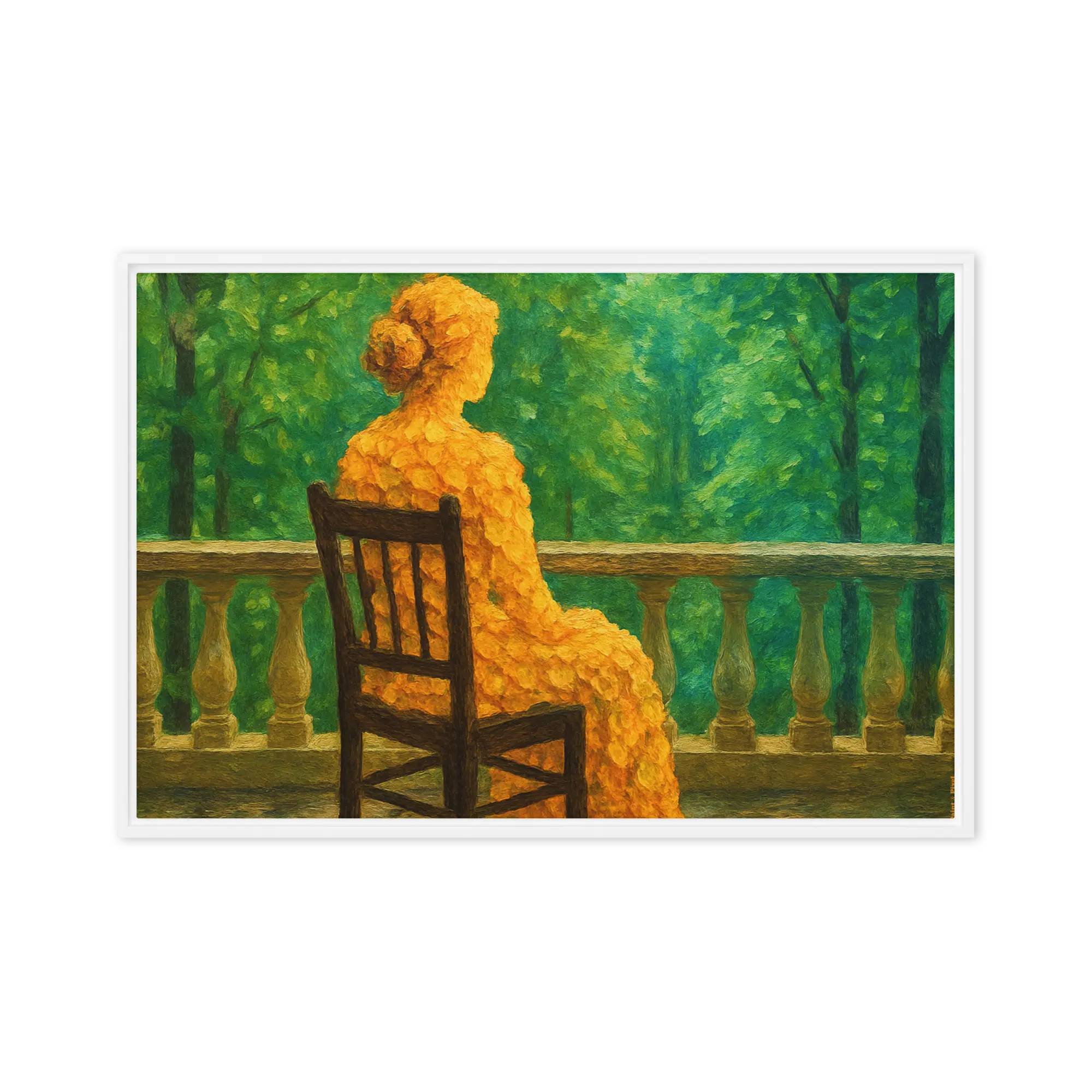 Silent Fall | Digital Painting | Framed Canvas | Paint & Pixel | 