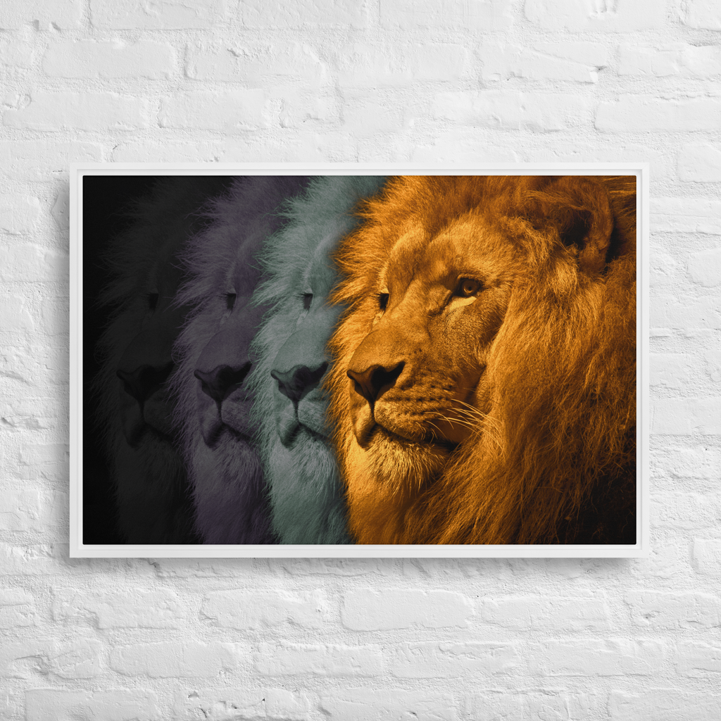 Lion's Shadows | Digital Painting | Framed Canvas | Paint & Pixel |  |   |  Paint & Pixel